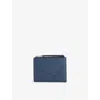 Loewe Mens Indigo Dye Puzzle Edge Slim Compact Leather Wallet In Blue