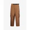 Loewe Mens Toffee  X On Patch-pocket Shell Cargo Trousers Xl In Brown