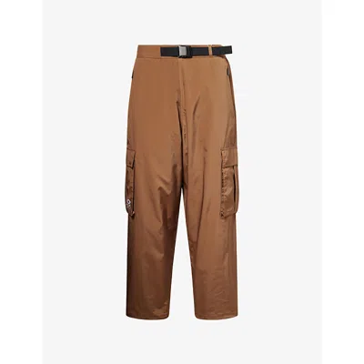 Loewe Mens Toffee  X On Patch-pocket Shell Cargo Trousers Xl In Brown