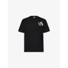 Loewe Suna Fujita Logo-embroidered Cotton-jersey T-shirt In Black