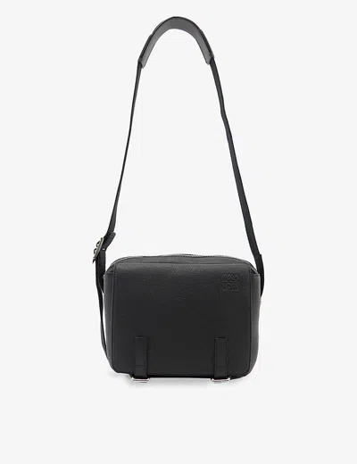 Loewe Mens Military Extra-small Leather Cross-body Bag Black