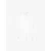 Loewe Mens White Monogram-embroidery Short-sleeves Cotton-poplin Shirt In White