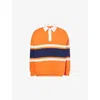 Loewe Mens Orange/navy Blue Striped Long-sleeve Cotton Polo Shirt In Multi