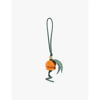 Loewe Mens Peeling Orange Leather Bag Charm