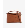 Loewe Mens Tan Puzzle Edge Large Leather Cross-body Bag