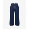 Loewe Mens Raw Denim Relaxed-fit Wide-leg Denim Jeans In Blue