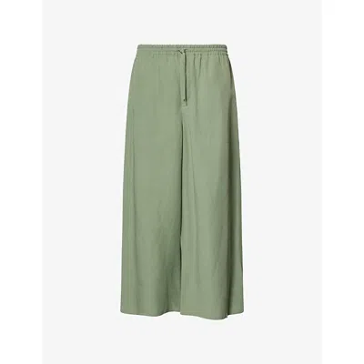 Loewe Mens Sage  X Paula's Ibiza Crop-leg Woven Trousers