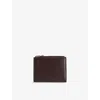 Loewe Mens Oxblood Slim Compact Leather Wallet In Burgundy