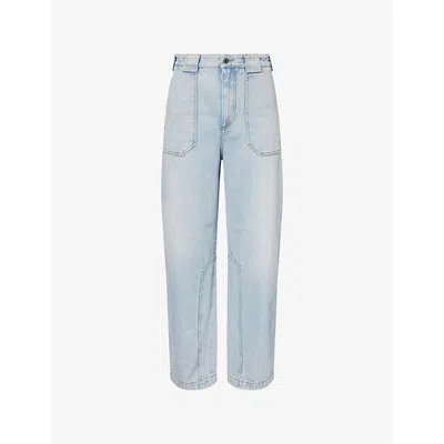 Loewe Mens Washed Blue  X Paula's Ibiza Wide-leg Denim Jeans