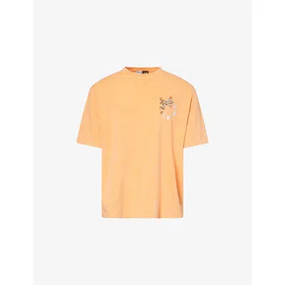 Loewe Mens Washed Orange  X Paula's Ibiza Graphic-print Cotton T-shirt In Brown