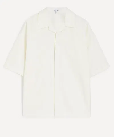Loewe Mens White Cotton Twill Shirt