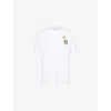 Loewe Mens White/multicolor Embroidered-anagram Relaxed-fit Cotton T-shirt In White