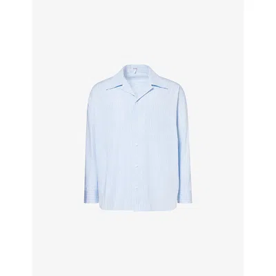 Loewe Mens  Striped Loose-fit Cotton Shirt In Multi