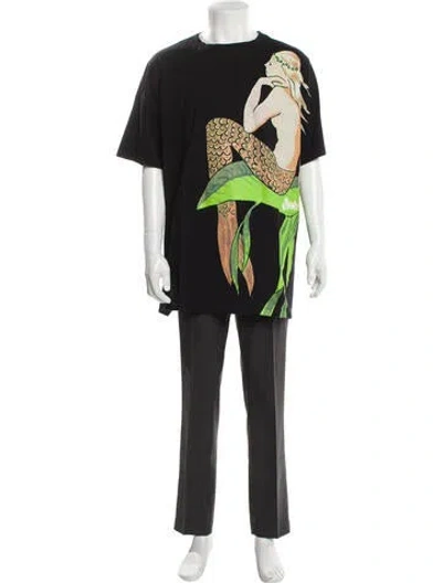 Pre-owned Loewe Mermaid Graphic Print T-shirt In Black