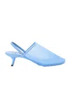 Loewe Scarpe Con Tacco Petal In Rete Ceruleo Donna In Blue