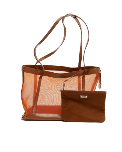 Loewe Mesh Tote Bag In Orange