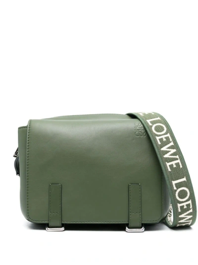 Loewe Messenger Bag With Logo In Green