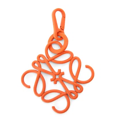 Loewe Metal Anagram Charm In Orange