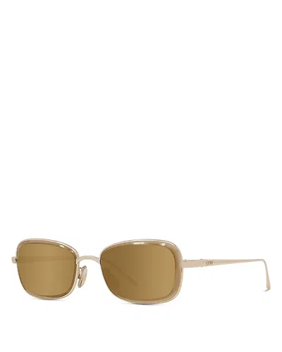 Loewe Metal Anagram Geometric Sunglasses, 54mm In Brown