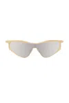 Loewe 125mm Mask Sunglasses In Shiny Endura Gold & Smoke Mirror
