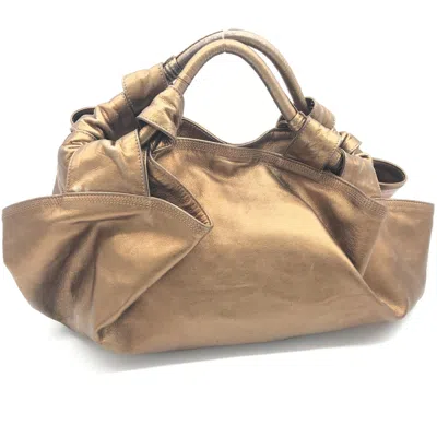 Pre-owned Loewe Metallic Bronze Nappa Aire Beige Shoulder Women's Bag () In Brown