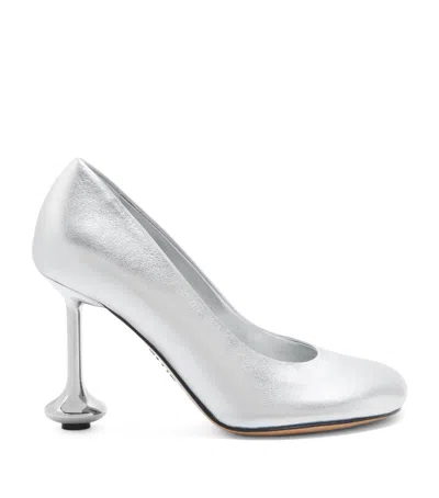 LOEWE METALLIC LEATHER TOY PUMPS 90