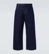 Loewe Wide Leg Denim Trousers With Front And Back Pockets
