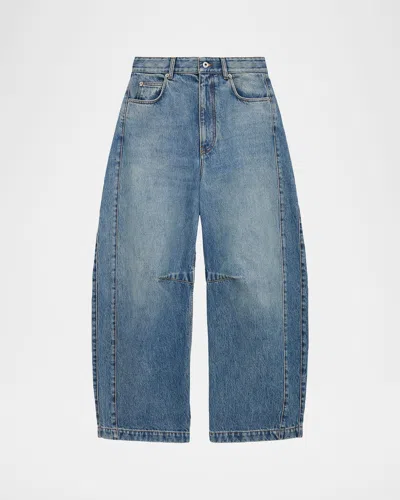 Loewe Mid-rise Barrel-leg Jeans In Blue