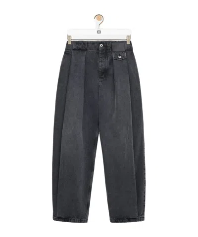 Loewe Mid Rise Jeans In Black