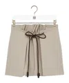 Loewe Tie-detail Mini Skirt In Neutral