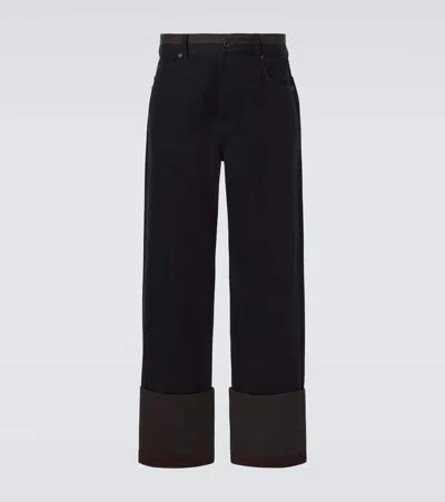 Loewe Mid-rise Straight Jeans In Black