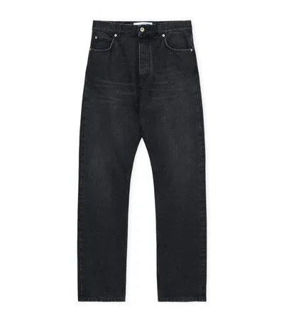 Loewe Mid-rise Straight Jeans In Black