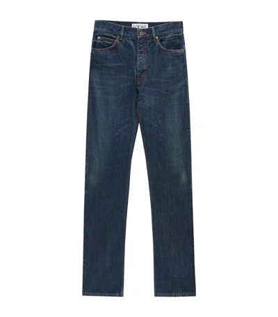 Loewe Mid-rise Straight Jeans In Blue