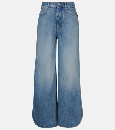Loewe Mid-rise Wide-leg Jeans In Blue