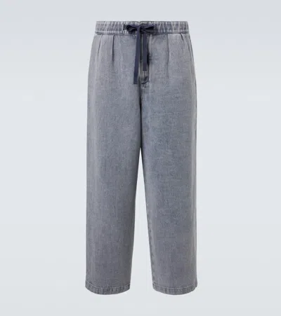Loewe Mid-rise Wide-leg Jeans In Gray