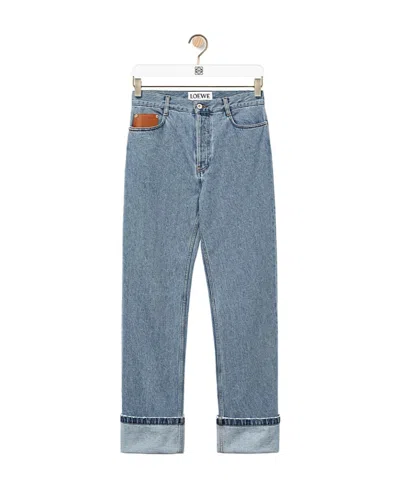 Loewe Mid-rise Wide-leg Jeans In Gray