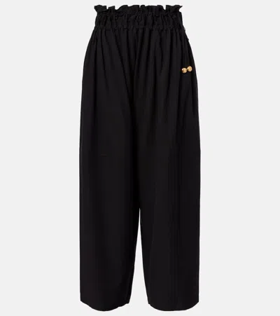 Loewe Mid-rise Wide-leg Pants In Black