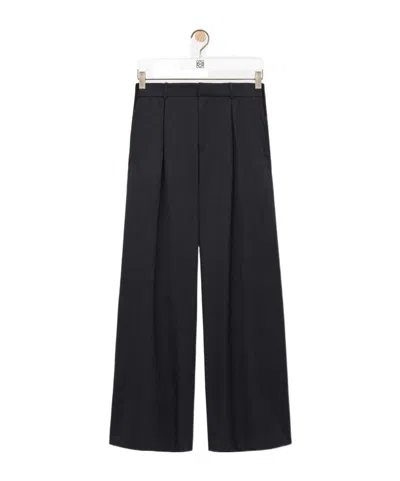 Loewe Trousers In Wool In Black