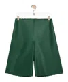 Loewe Mid-waist Zipper Shorts In Green