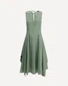 Loewe Cotton Blend Midi Dress In Green