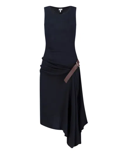 Loewe Midi Dress In Black