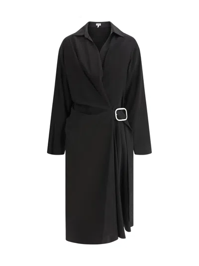 Loewe Midi Dress In Black