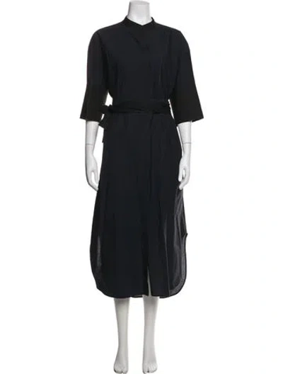 Pre-owned Loewe Midi Length Dress In Black/blue