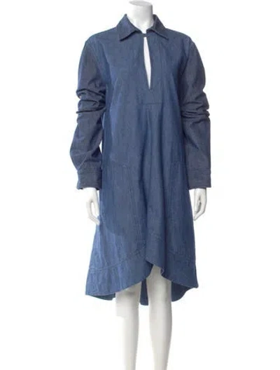 Pre-owned Loewe Midi Length Dress In Blue