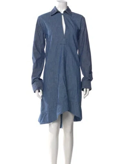 Pre-owned Loewe Midi Length Dress In Blue