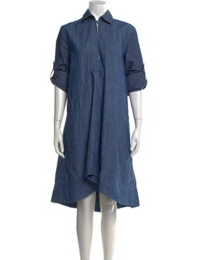 Pre-owned Loewe Midi Length Dress In Blue