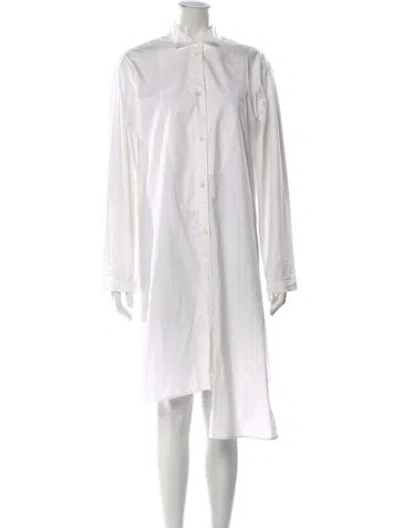 Pre-owned Loewe Midi Length Dress In White