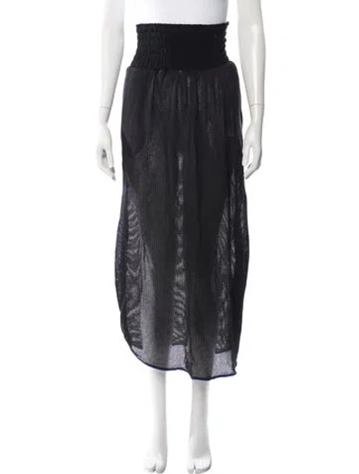 Pre-owned Loewe Midi Length Skirt In Black