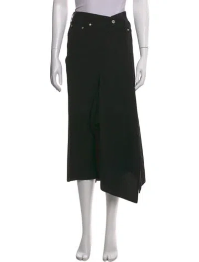 Pre-owned Loewe Midi Length Skirt In Black