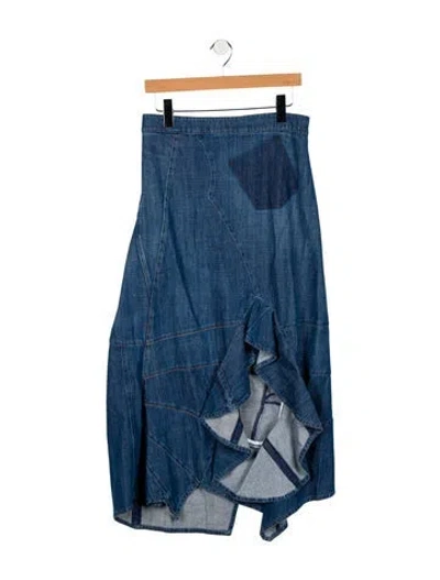 Pre-owned Loewe Midi Length Skirt In Blue